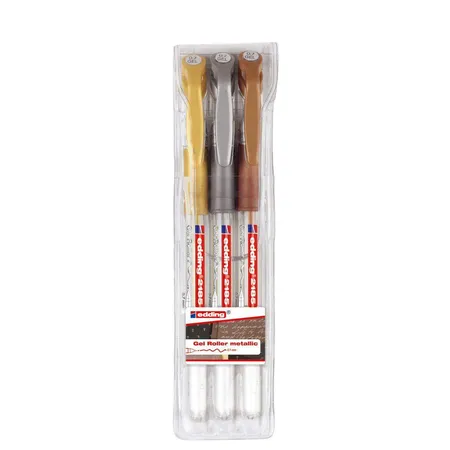 edding 2185 Gel Roller Crystaljelly, 0.7mm, 3 Stück