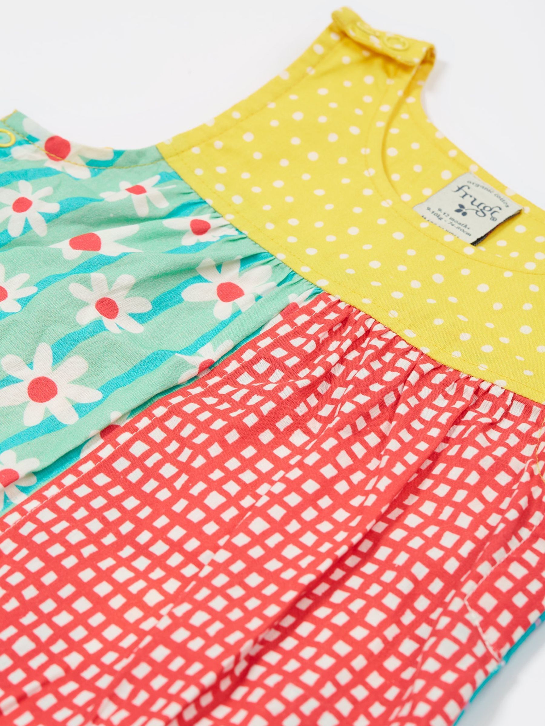 Frugi Green Summer Printed Dungarees