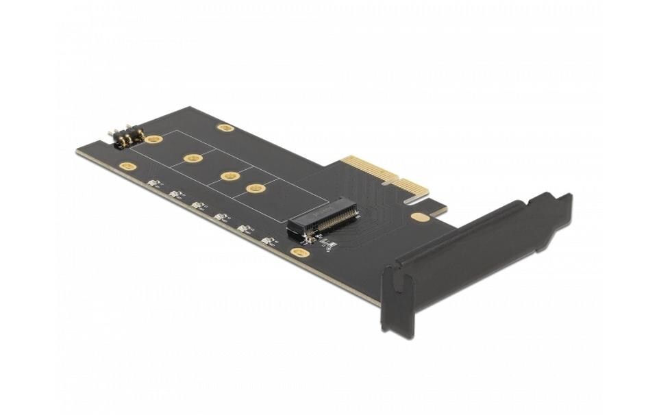 Host Bus Adapter PCIe x4 - M.2, NVMe, Key M, RGB-LEDPCI-Express x4 Schnittstellenkarte mit einem M.2-Slot und RGB-LED-Beleuchtung