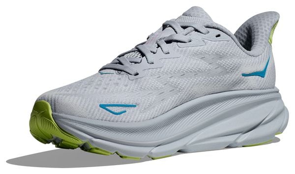 Chaussures Running Hoka Clifton 9 Gris/Rose/Vert Femme