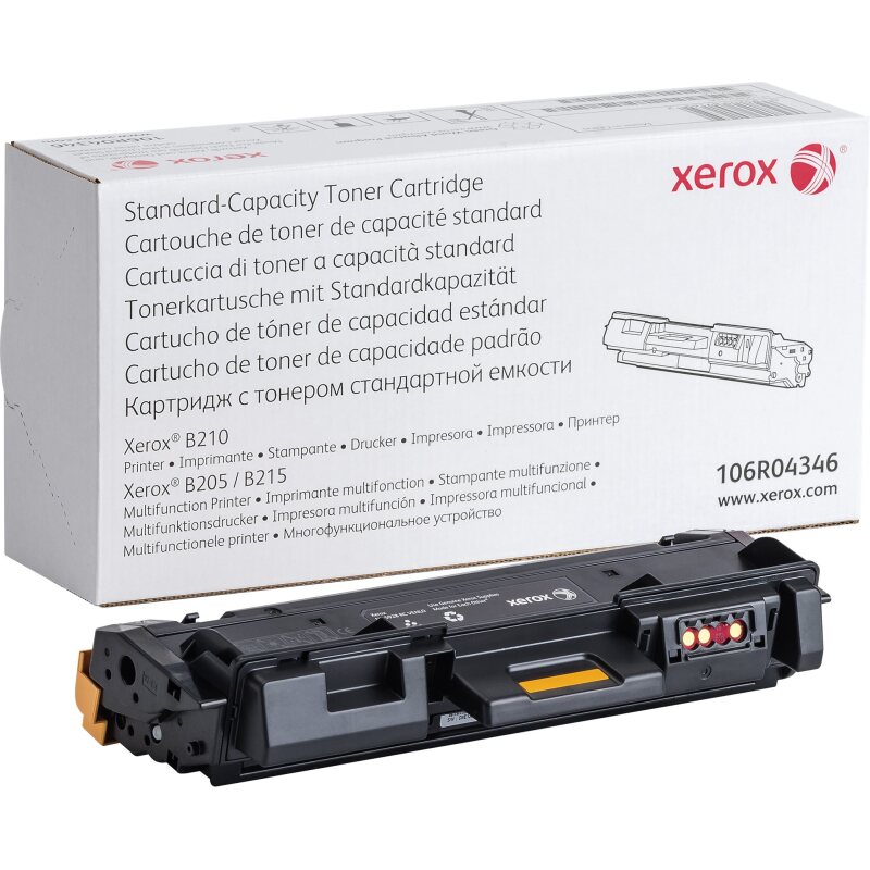 Xerox Cartouche de toner Noir de Capacité standard Imprimante ® B210, Imprimante multifonction ® B205/ ® B215 (1500 pages) - 106R04346