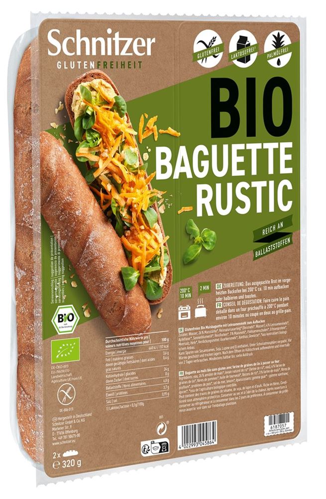 Schnitzer Bio Baguette<br>320 g, Rustic