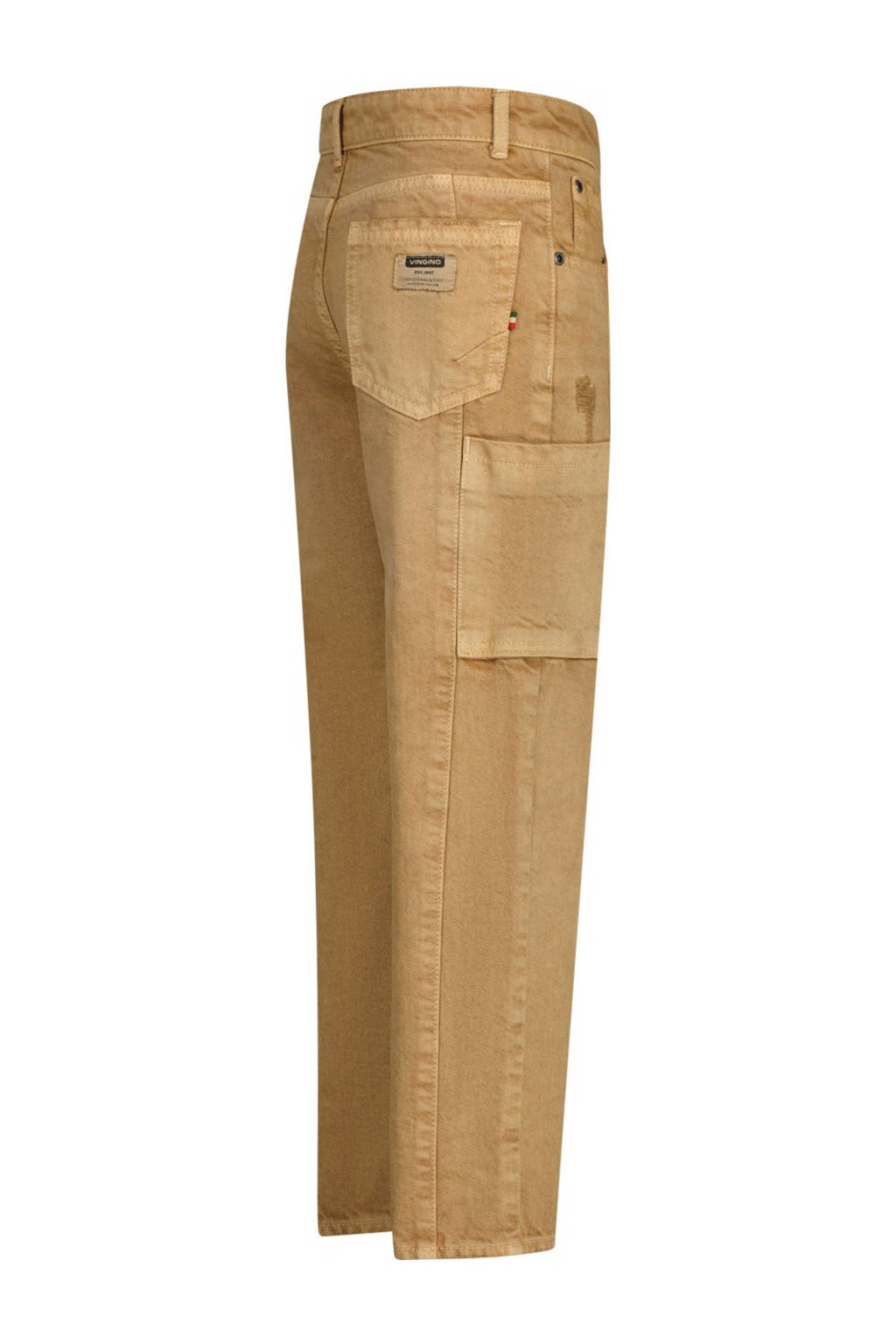 Vingino loose fit jeans Castiano kaki zand