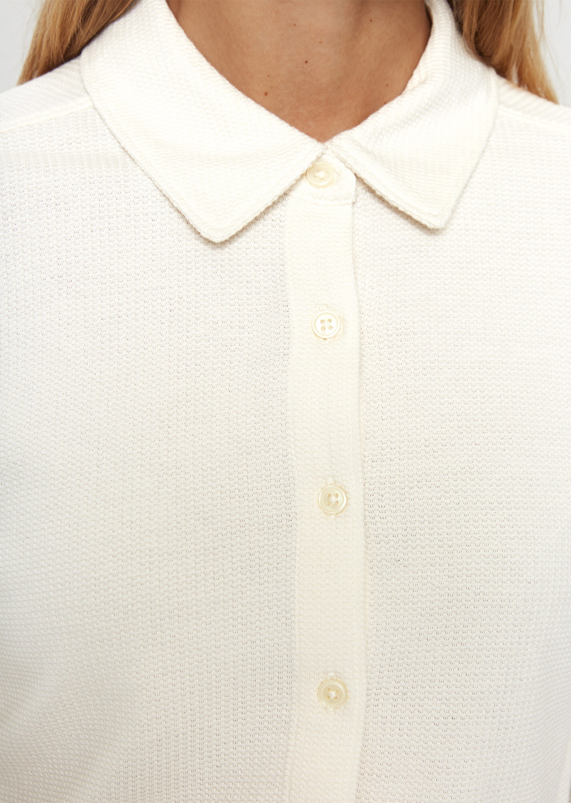 Struktur-Jerseybluse regularaus Organic Cotton