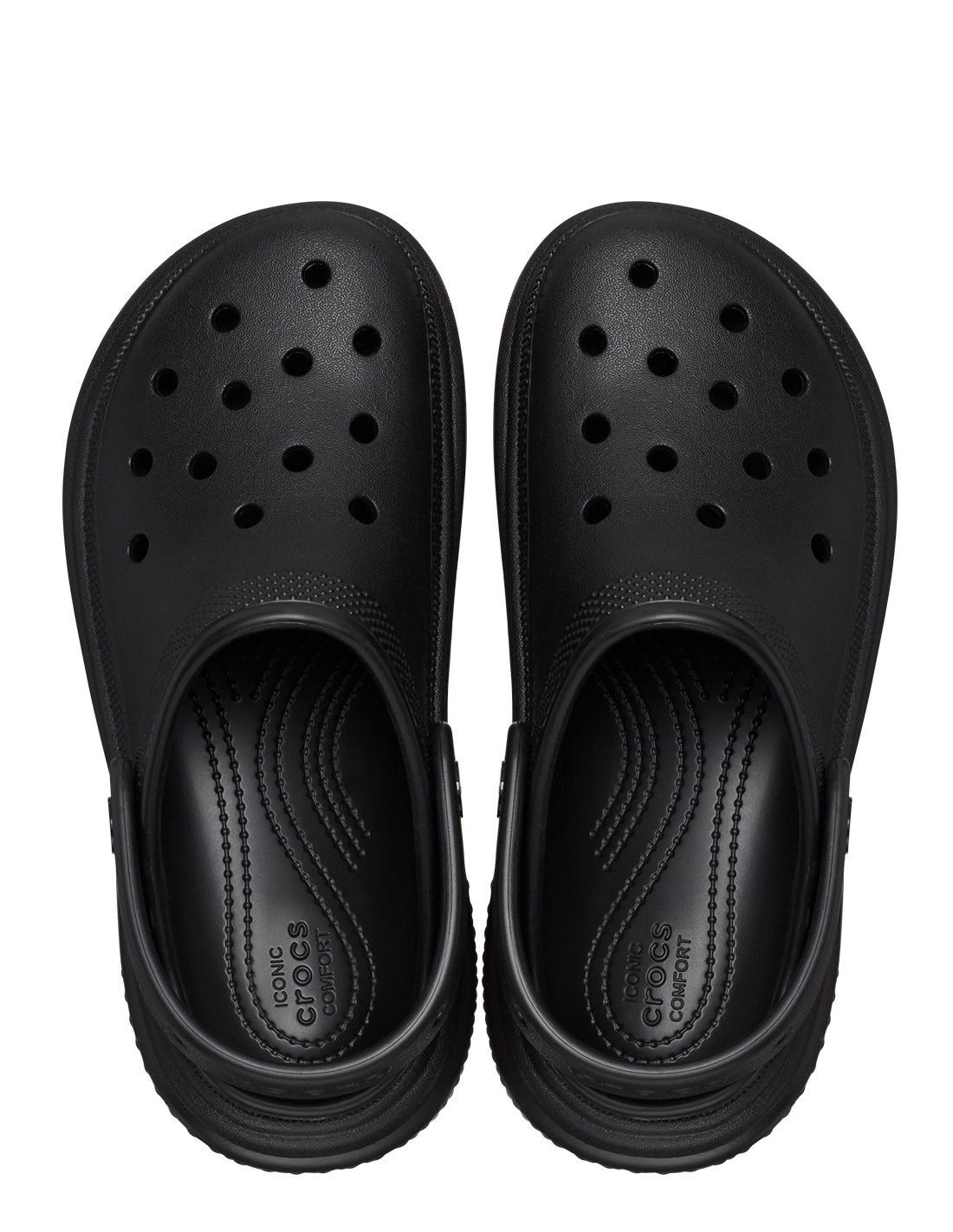 crocs Sabots Compensés Femme Stomp Clog Blk Noir