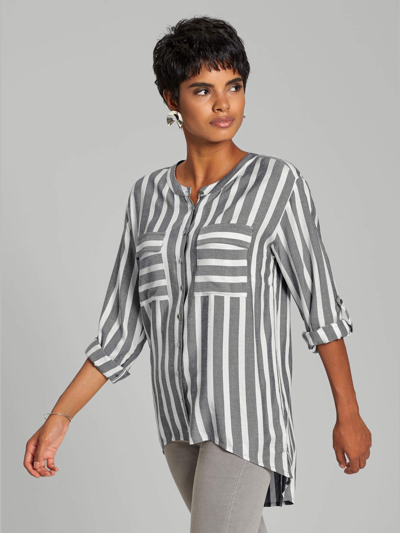 Chemisier rayé pure viscose