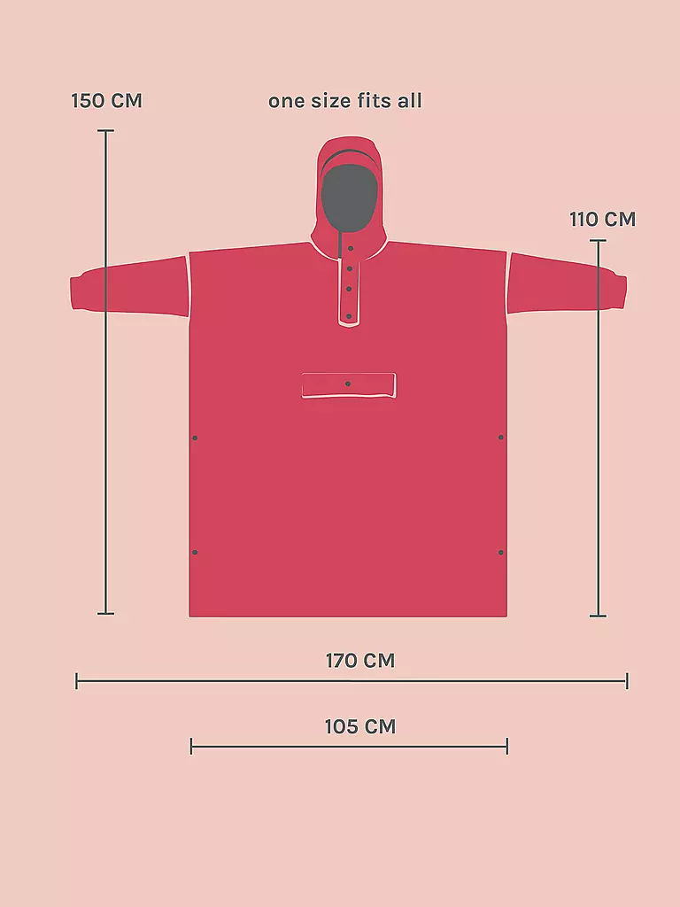 RAINKISS Regenjacke - Regenponcho The Clouds braun