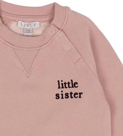 Livly Sweatshirt - Geschwister - Dusty Mauve m. Kleine Schwester