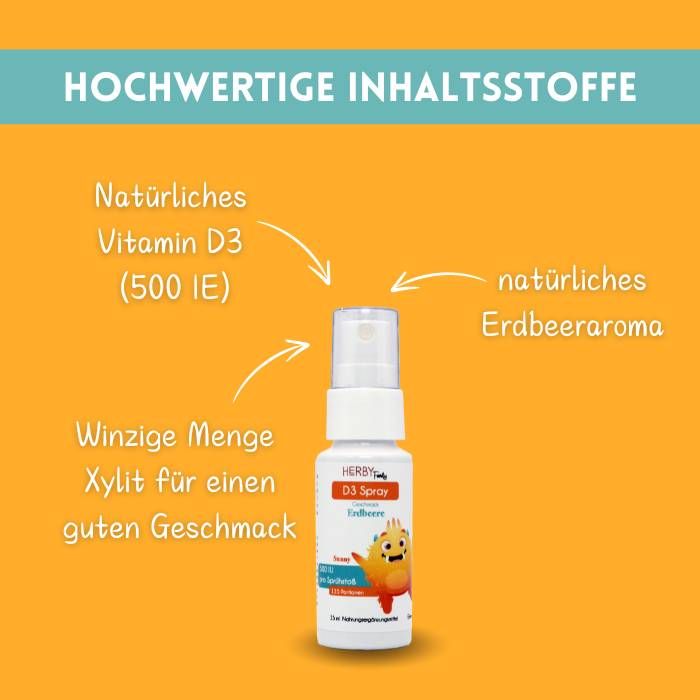 Herby Family® Vitamin D3 Spray für Kinder ab 3 Jahren