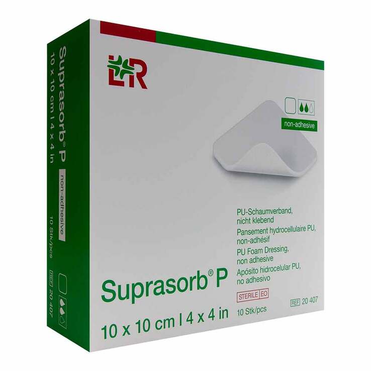 Suprasorb P PU-Schaumv.10x10 cm nicht klebend, 10 St