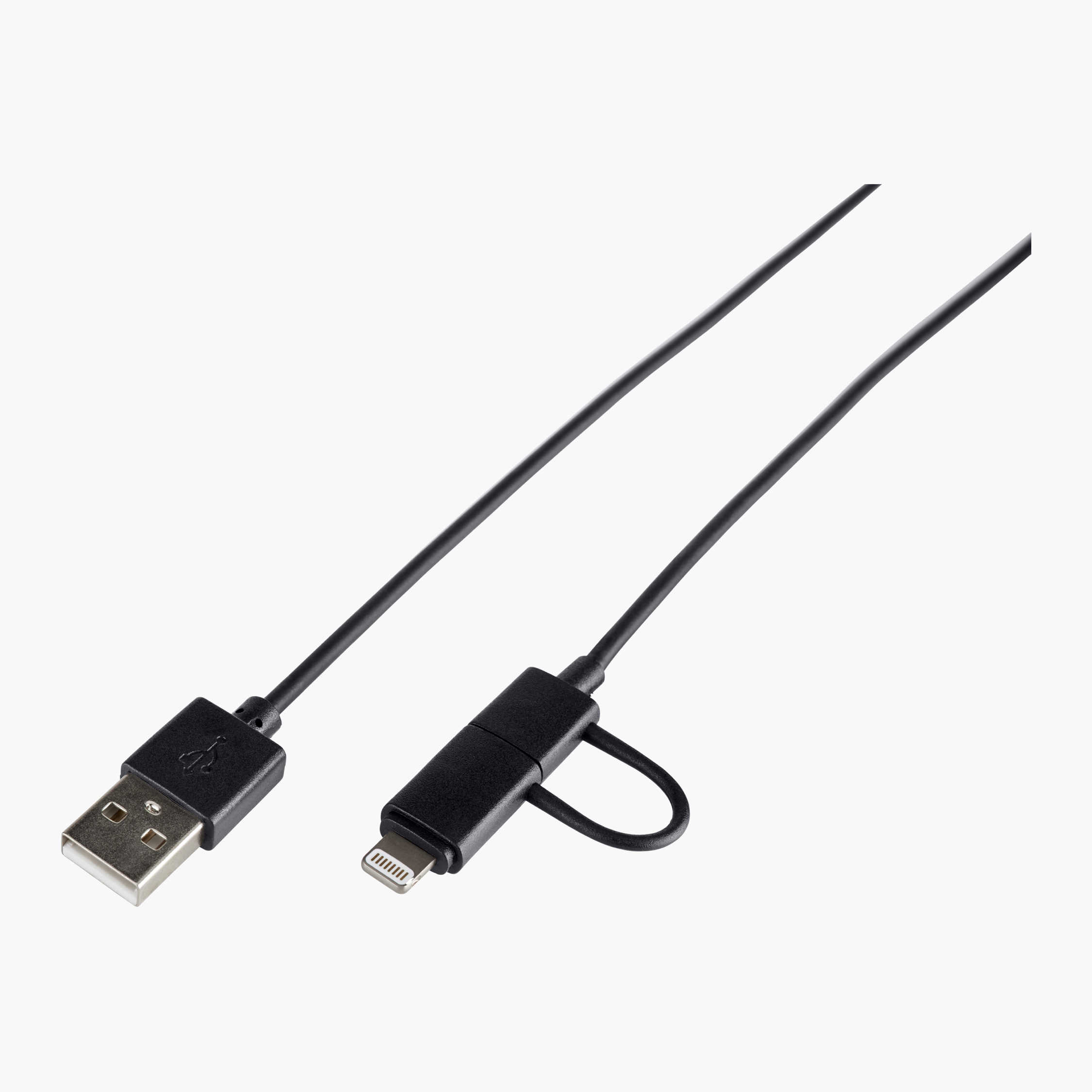 Mikro USB-kabel med lightning-kontakt, 1 m