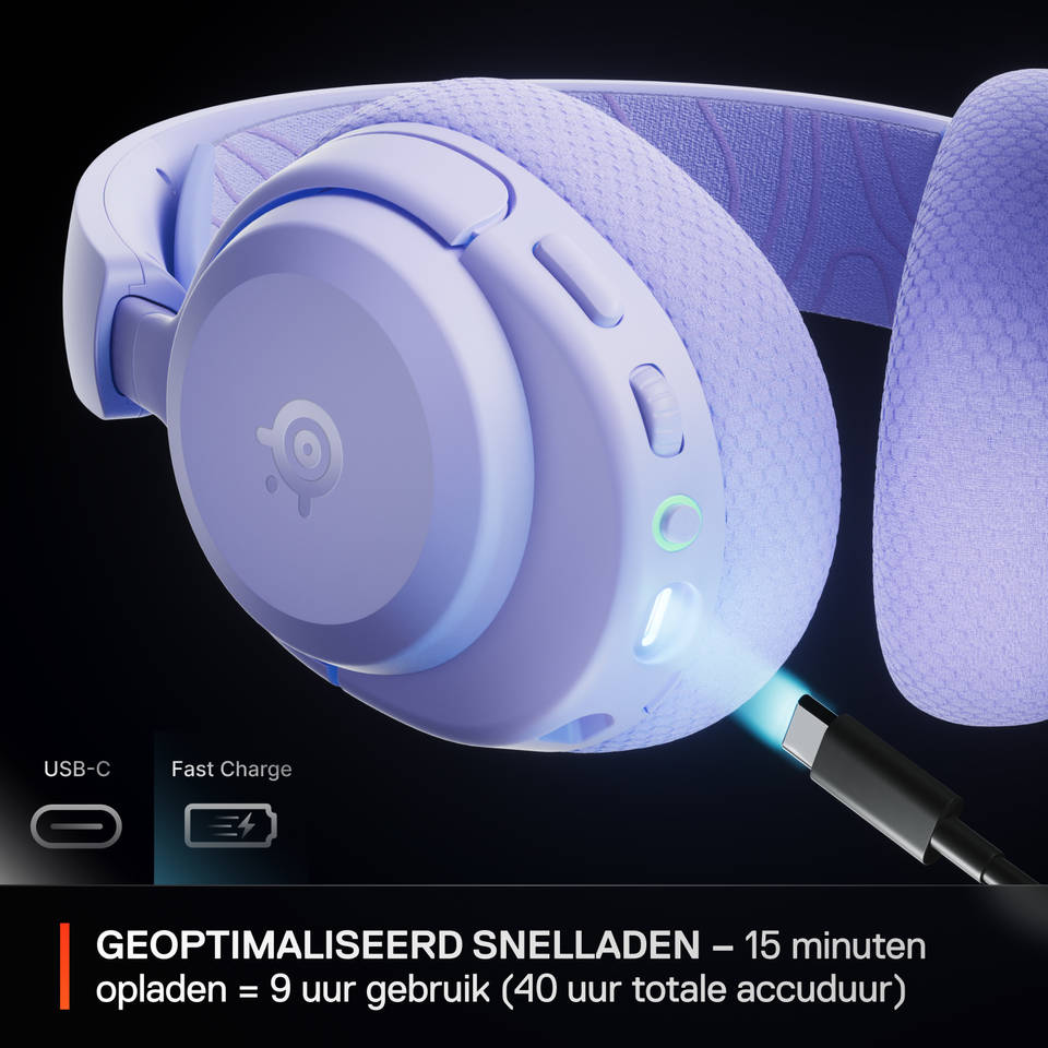 SteelSeries Arctis Nova 3P draadloze headset - paars