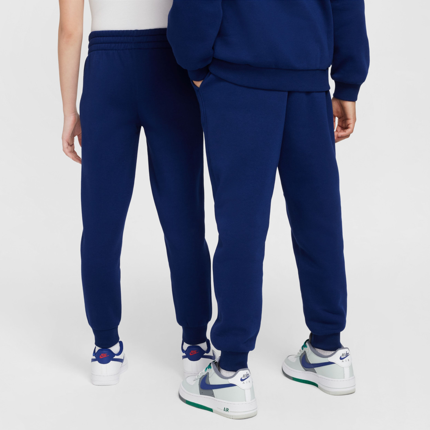 Nike Erling Haaland Club Fleece Joggingpak Kids Donkerblauw Lichtblauw