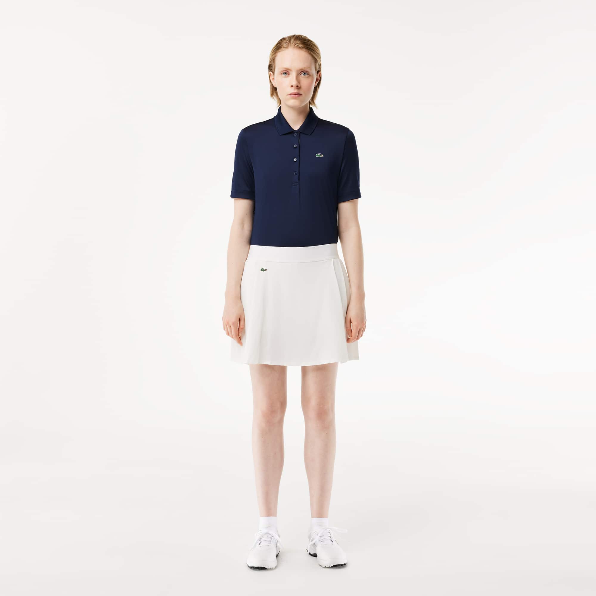Jupe femme Golf Lacoste SPORT avec shorty intégré ultra-dry Robes & Jupes - Blanc - Lacoste - Femme