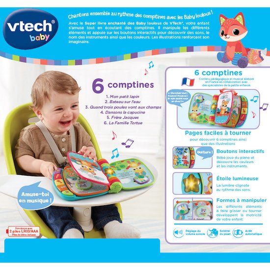 Super livre enchanté des Baby loulous   Bleu        de               Vtech