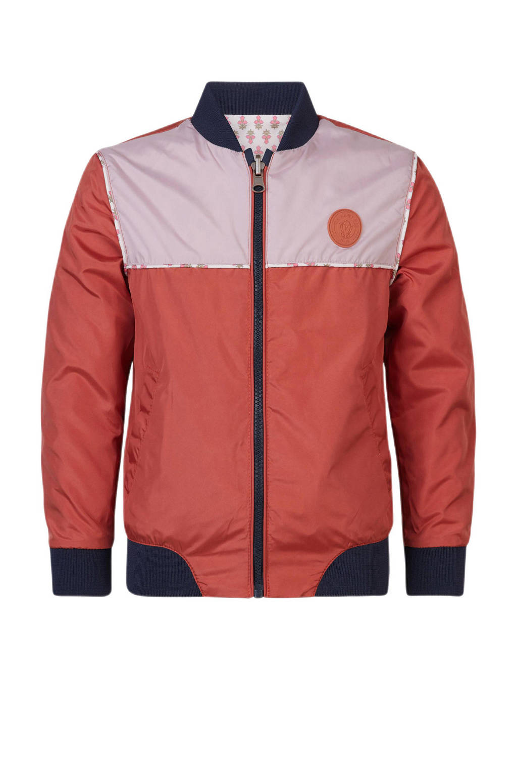 Noppies reversible zomerjas Paducah van polyester bruin/roze