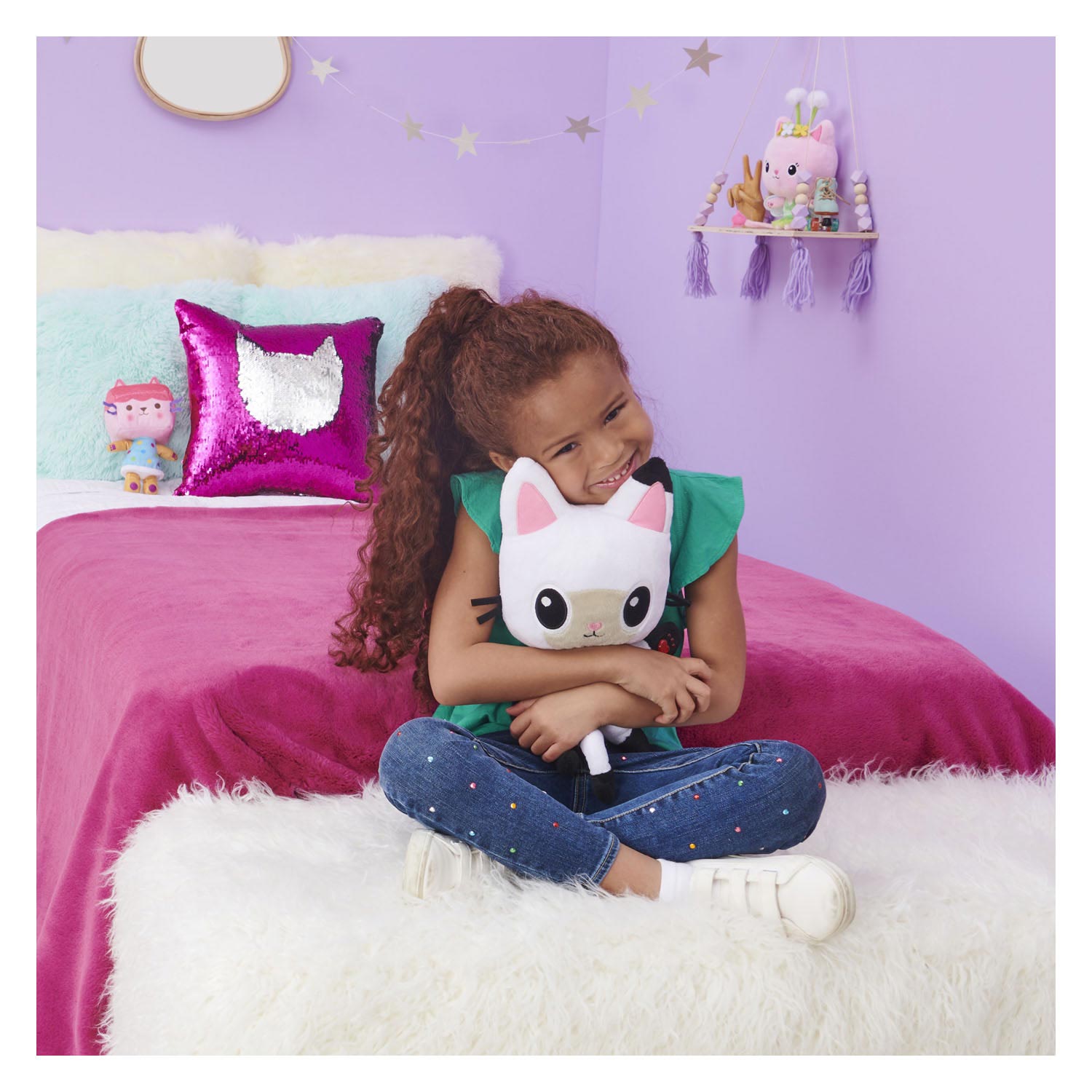 Gabby's Poppenhuis - Pandy Poek Knuffel met Geluid, 30cm