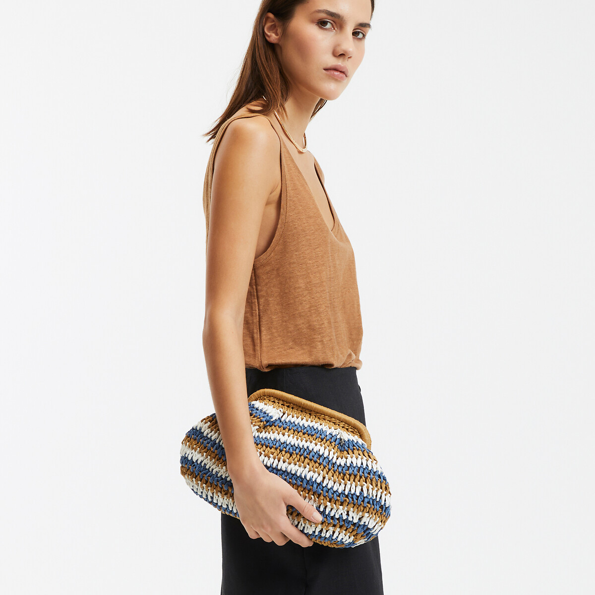 COLEÇÕES LA REDOUTE<br>Bolsa de ombro em fibra de papel