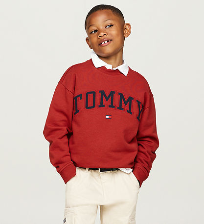 Tommy Hilfiger Sweatshirt - Varsity Embroidery - Dark Magma