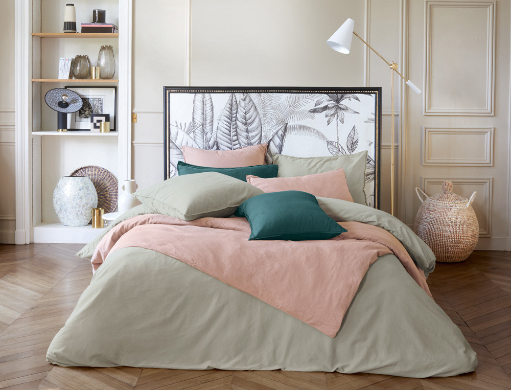 Housse de couette-Satin lavé