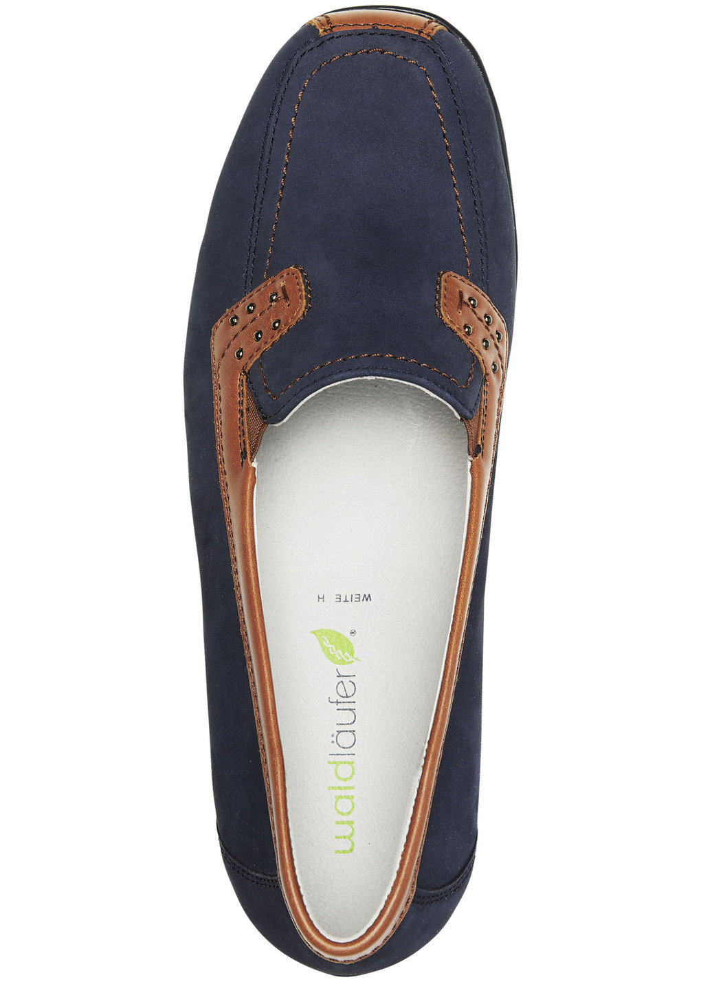 Waldläufer Slipper mit Ziernieten und seitlichen Gummizügen