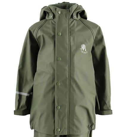 CeLaVi Regenkleidung m. Träger - PU - Armygrün
