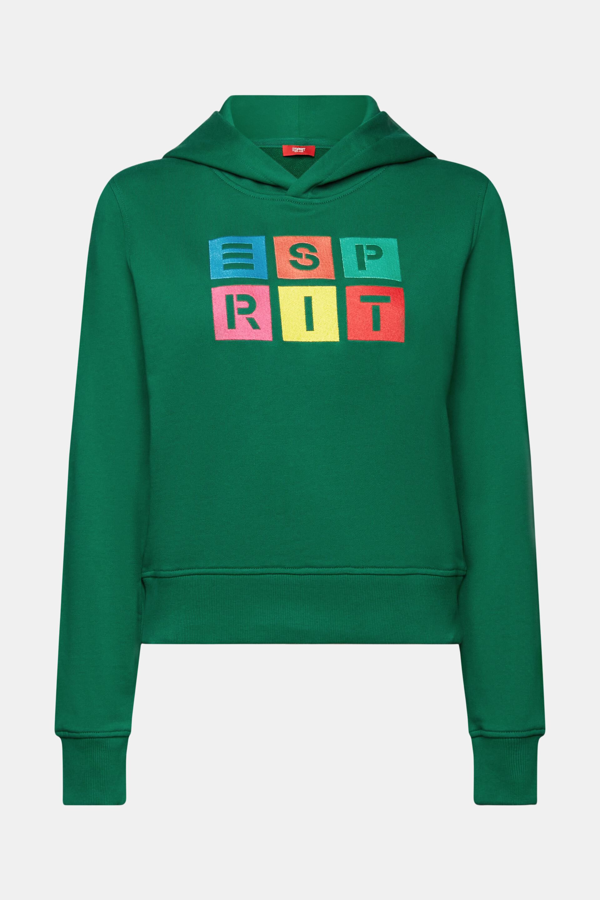 Sweat à capuche orné d’un logo brodé, coton biologique