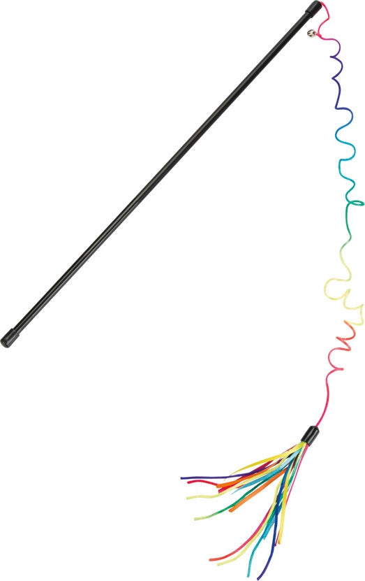 Beeztees kattenspeelgoed hengel regenboog 70 cm