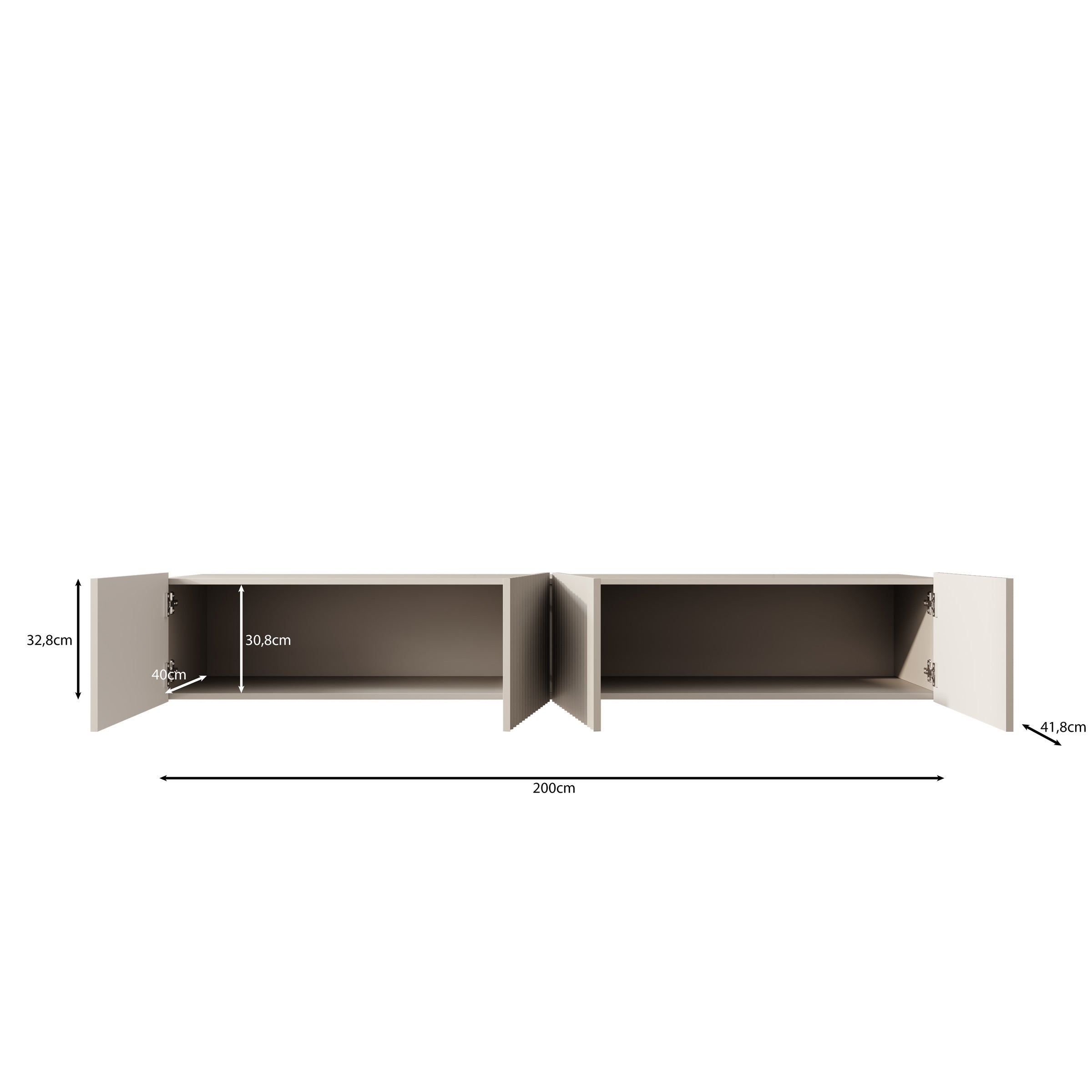 Meubella - TV-Meubel Pepinos - Beige - 200 cm