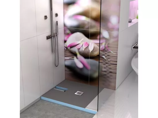 Receveur à carreler 160 x 100 cm WEDI Fundo Plano, bonde intégrée + kit d'étanchéité