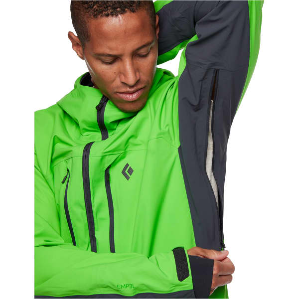 Veste ski de randonnée BLACK DIAMOND M DAWN PATROL HYBRID SHELL VIBRANT GREEN