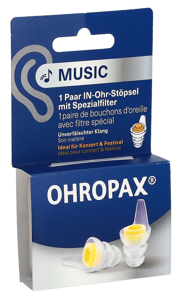OHROPAX Ohrstöpsel<br>1 Paar, Box, Music