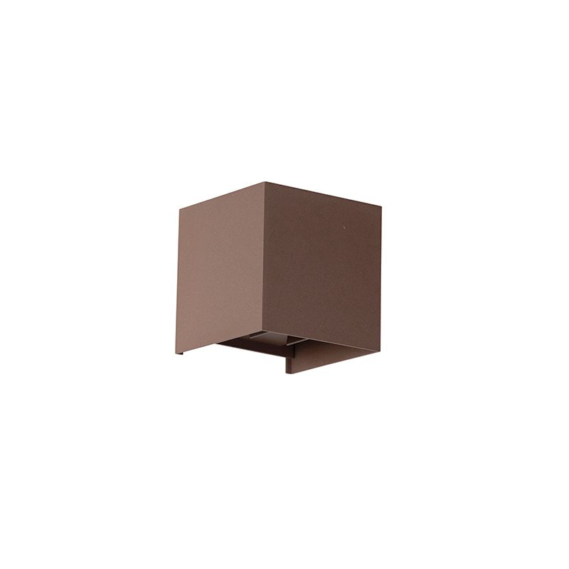 Buiten wandlamp roestbruin incl. LED 2-lichts IP54 - Edwin