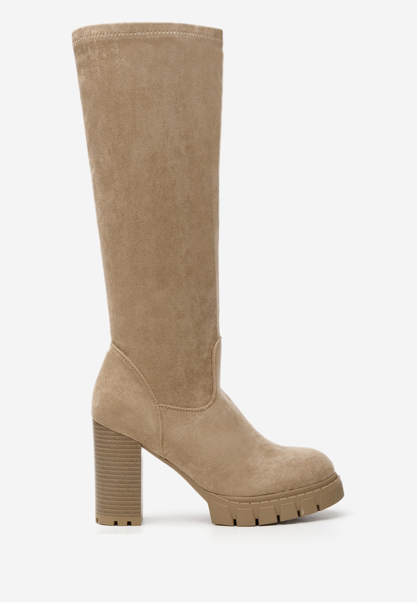 Bottes à talon carré kaki Idalia V2