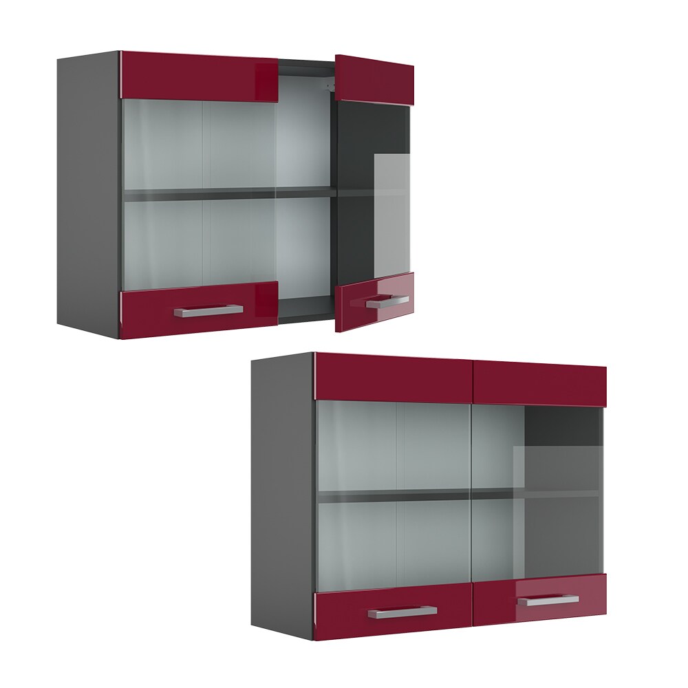 VICCO Küchenschrank Hängeschrank Hängeglasschrank R-Line Anthrazit