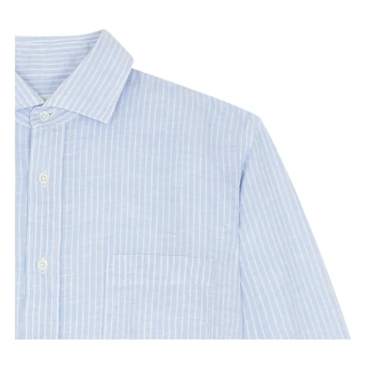 Hartford Chemise Paul Rayures Lin | Bleu ciel
