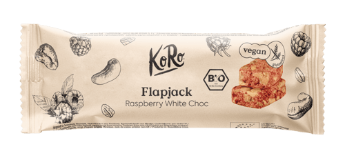 Koro Bio Flapjack Raspberry White Choc
