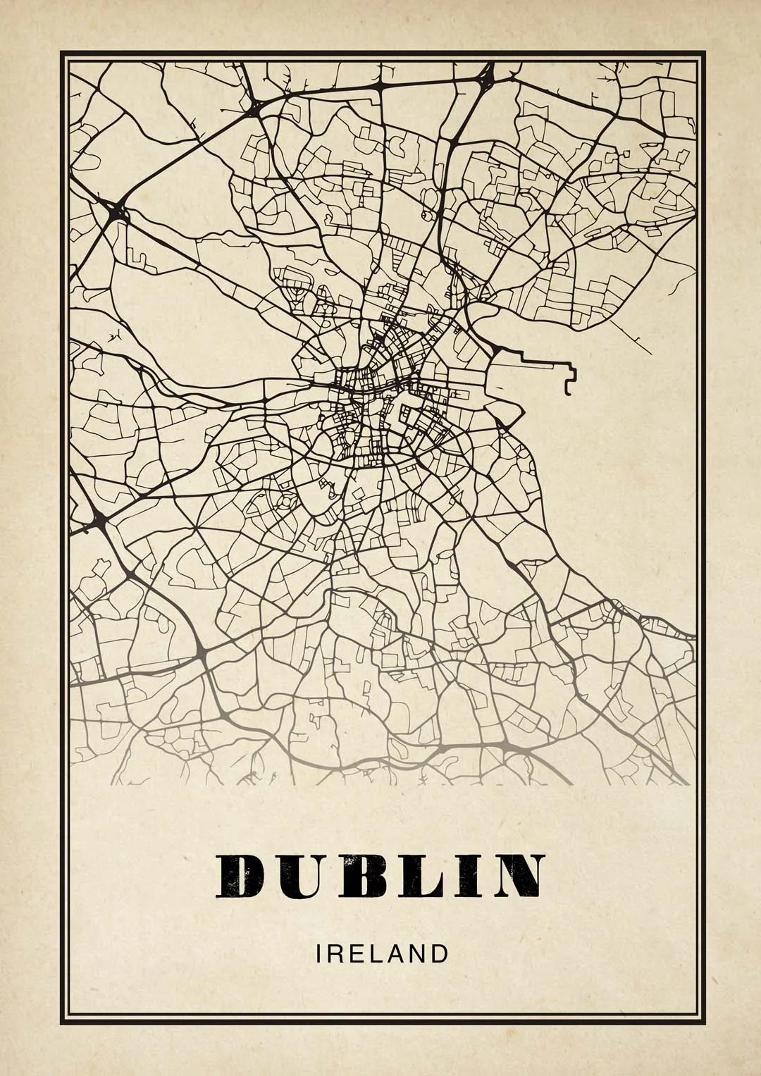 Dublin Stadt Sepia