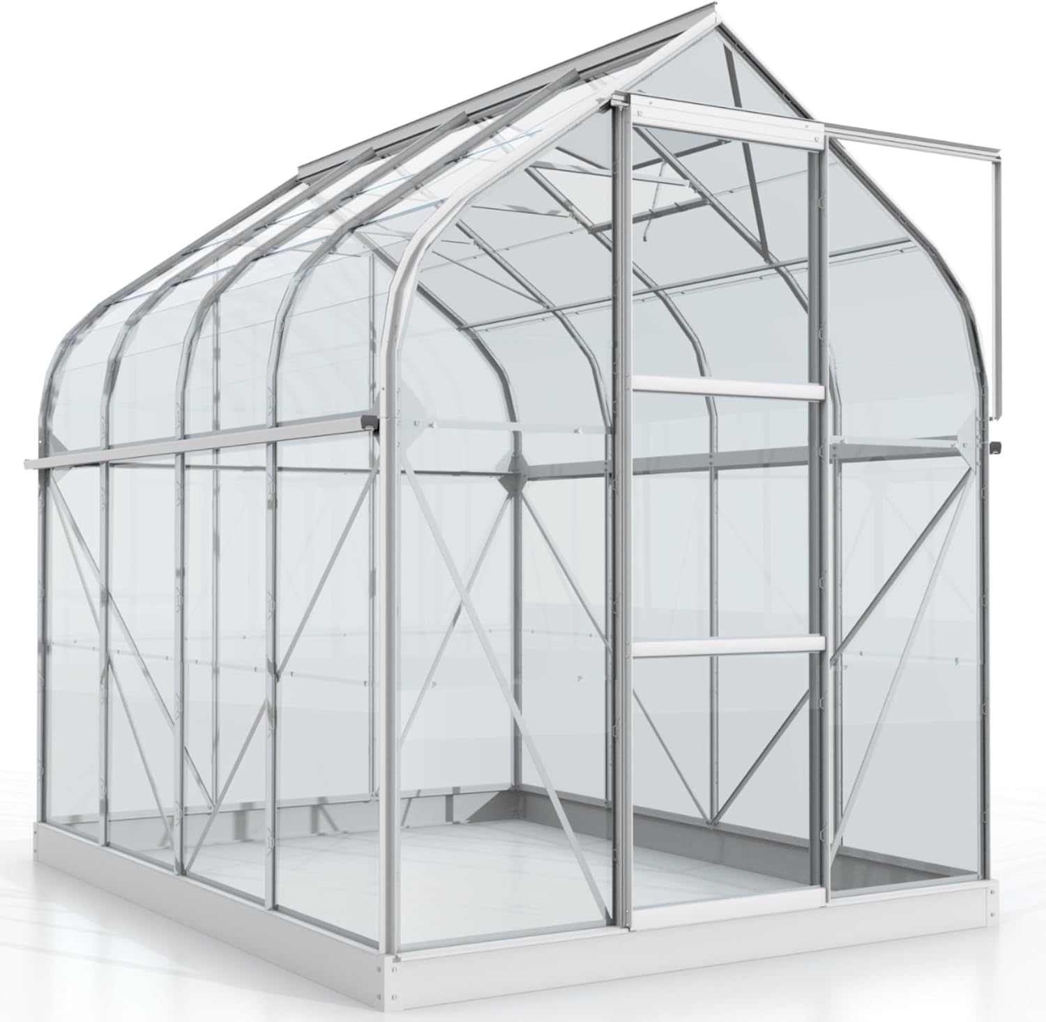 Vitavia Gewächshaus Orion 5000', Aluminium eloxiert, 5,0 m², 3 mm ESG | Wetterfestes & stabiles Treibhaus | Perfekt für Gemüse & Pflanzen | Robust & langlebig