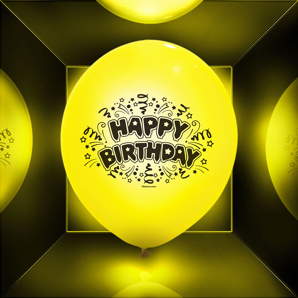 Ballon led coloré Happy Birthday x 5