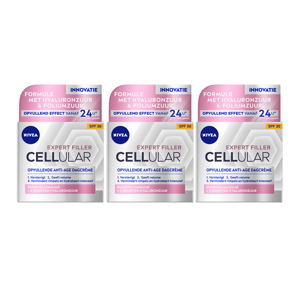 3x Nivea Cellular Filler DagcrèmeAnti-Age SPF 3050 ml