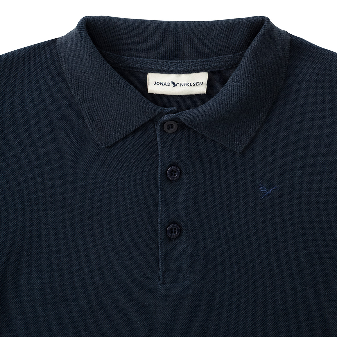 Jonas Nielsen Jungen Poloshirt in Pique-Struktur dunkelblau