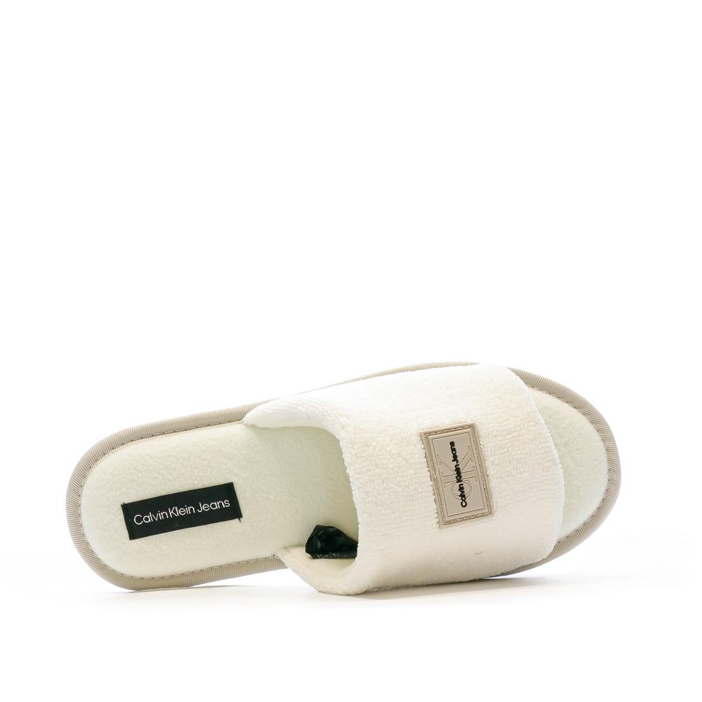 Calvin Klein Jeans Chaussons Blanc Femme Calvin Klein Jeans Home Slipper