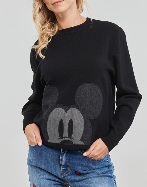 Desigual - MICKEY PATCH DENIM - Noir