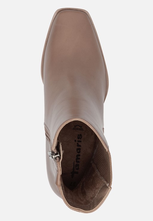 Tamaris Enkellaarsjes taupe Leer 192210