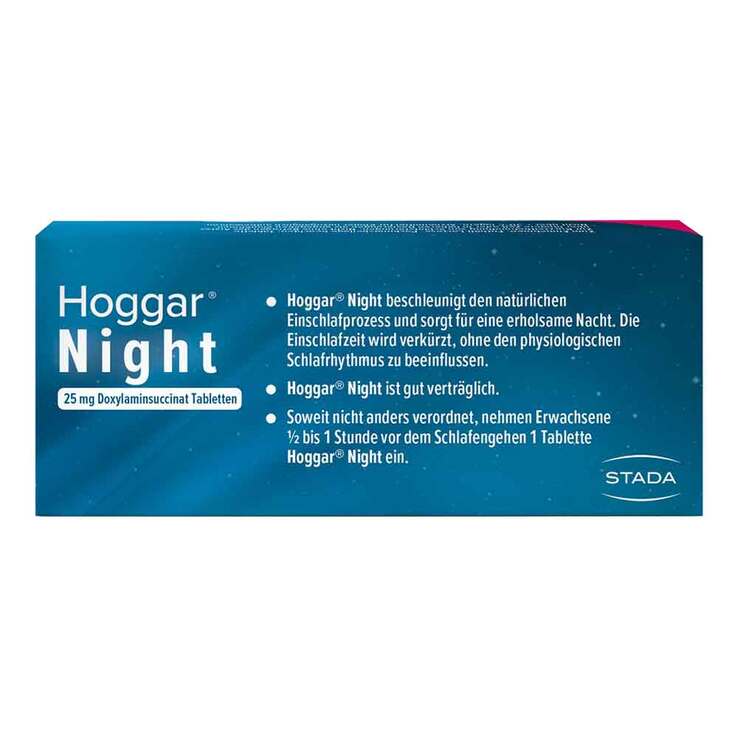Hoggar Night 25 mg Doxylamin Schlaftabletten, 20 St