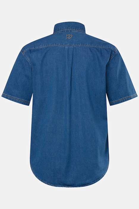 Denimhemd, Denim, Halbarm , Modern Fit Passform, Kent Kragen, bis Gr. 8XL