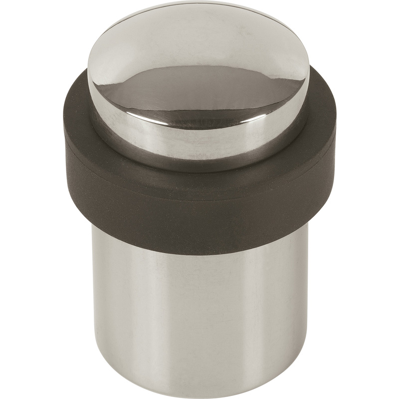 Deurstopper zelfklevend gesatineerd RVS Ø27/33x46mm