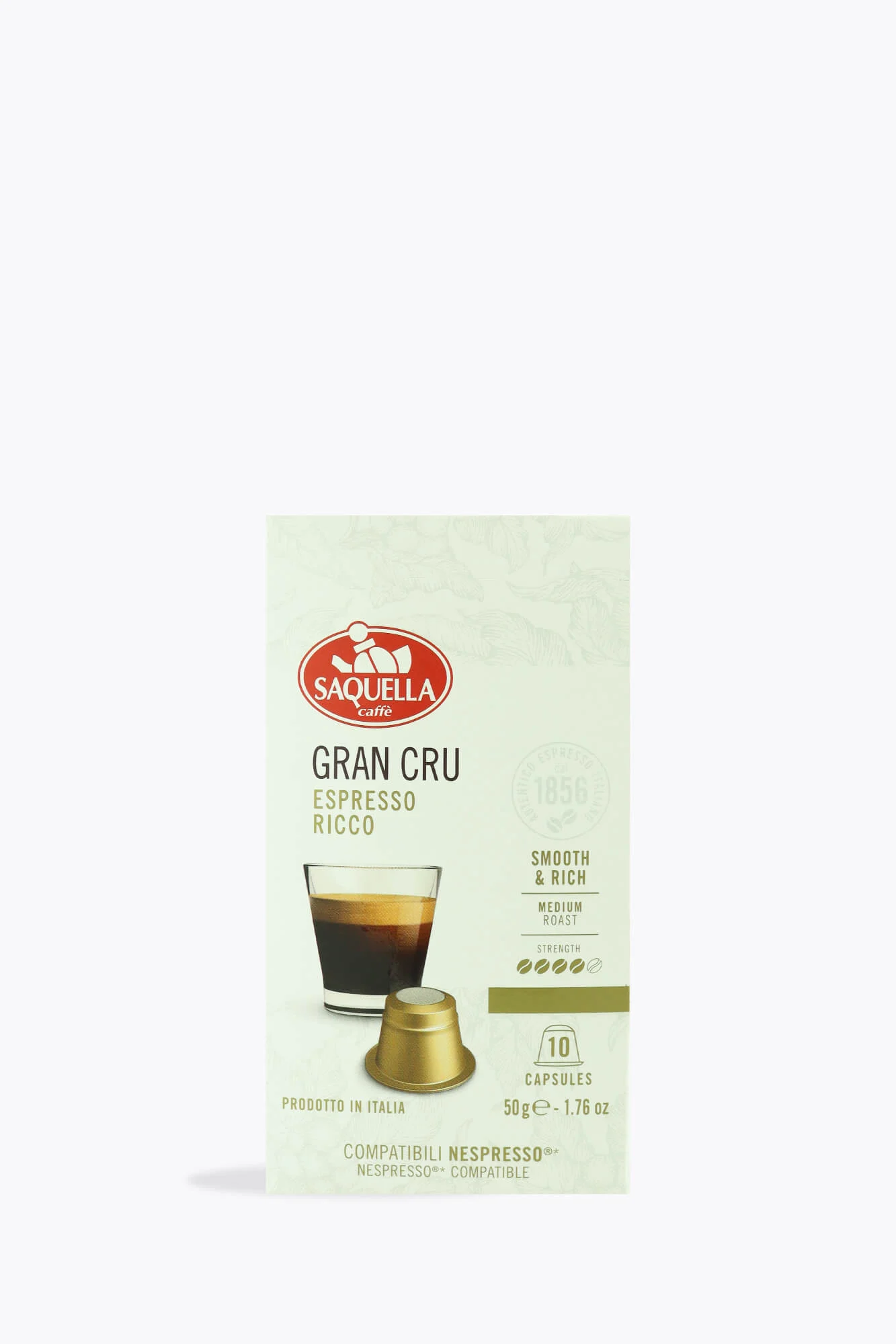 Saquella Bar ITALIA Gran Cru 100% Arabica 10 Kapseln Nespresso® kompatibel