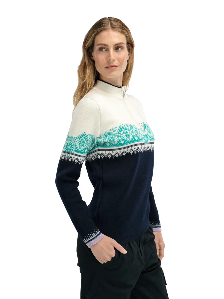 Dale of Norway Women's Moritz Sweater Marine Offwhite Peacock